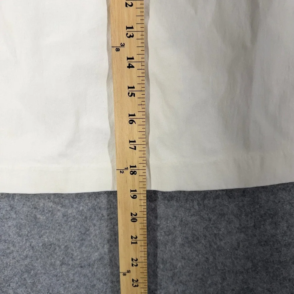 Lulu-B White Stretch Cotton Blend Mini Skirt Size 8 Flat Front Casual Classic